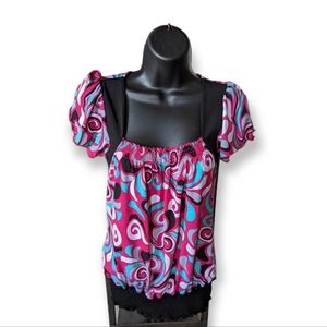 Hot Tempered Colorful Top Size Small